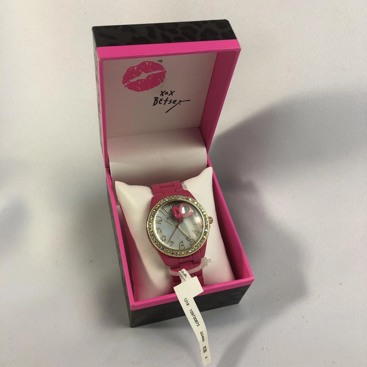 Vintage 90s Betsey Johnson Cupcake‎ Mother of Pearl Watch Pink Leather Band O17 Betsey Johnson Watch | Mercari main image 4