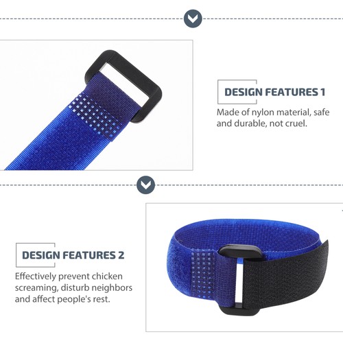  4 piezas suministros para pollos sin cuello de cuervo collares de gallo para evitar el canto - Imagen 3 de 12