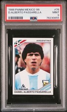 1986 Panini World Cup Sticker Mexico 86 Daniel Passarella Argentina PSA 9 MINT