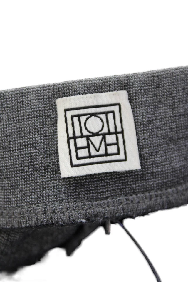 Toteme Womens Stretch Pull On Mid-Rise Zipper Hem Ankle Leggings Gray Size XS - Image 4 of 4