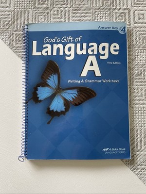 Abeka  God s Gift Of Language A  Third Edition,  Work Text Answer Key 4th Grade