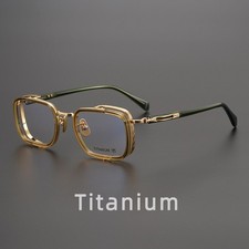 Titanium 54/49 mm Eyeglass Frames Ultralight Acetate Business Square Glasses