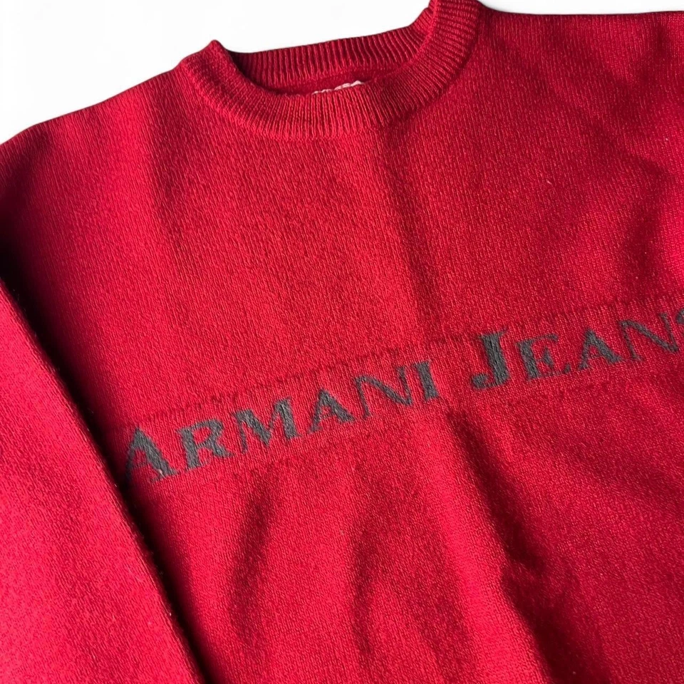 Suéter de lana Armani Jeans raro años 90 vintage hecho en Italia XS Foto 4 de 4