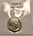 1935-S Buffalo Nickel (A055)- Full date and mint mark shown
