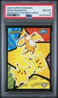1999 TOPPS POKEMON THE MOVIE EDT STICKER CARDS PIKACHU/RAICHU PSA 8