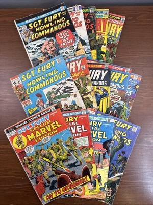 SGT FURY and his Howling Commandos Marvel Comics 1972-78 Lot of 15 See Pics