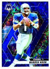 2025 Panini Mosaic WARREN MOON #32 No Huddle Blue Disco #/99 - Seattle Seahawks