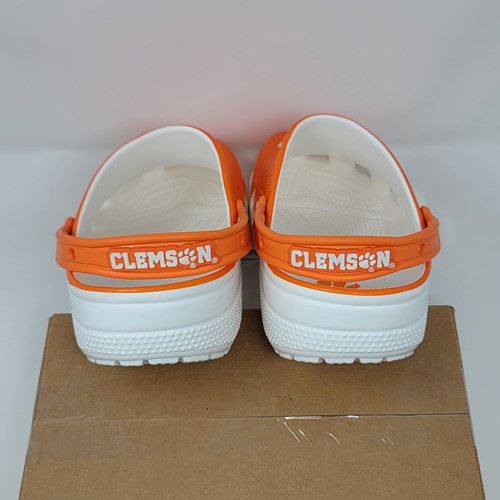 Zoccoli classici Crocs Clemson University Tigers arancione bianco uomo taglia 11 NCAA - Foto 3 di 6