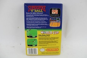 Ex Rare Superspike V'Ball Nintendo World Cup Nintendo NES Gold Cart Fan Made Box