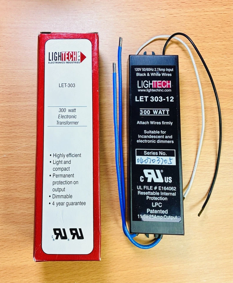 LIGHTECH LET-303 300W 12V Electronic Transformer