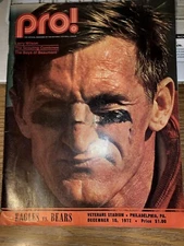 December 10, 1972 Pro! NFL Magazine Eagles VS. Bears