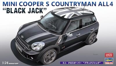 Hasegawa 1/24 Mini Cooper S Countryman All4 Black Jack Plastic Model Kit 20704