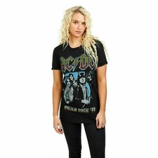 Image of AC/DC Ladies T-shirt World Tour 79 Black S - XXL Official
