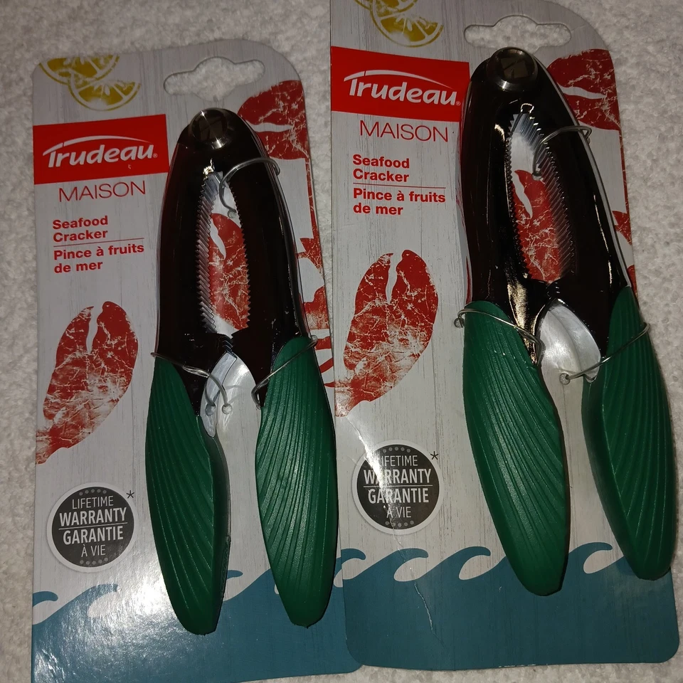 Seafood Shellfish Crackers. Stainless Steel Silicone Trudeau Maison. 4 Pair. New - Image 2 of 4