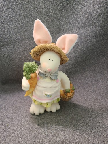 Tissu lapin blanc lapin et décoration de Pâques oreilles 8 pouces - Photo 1/8