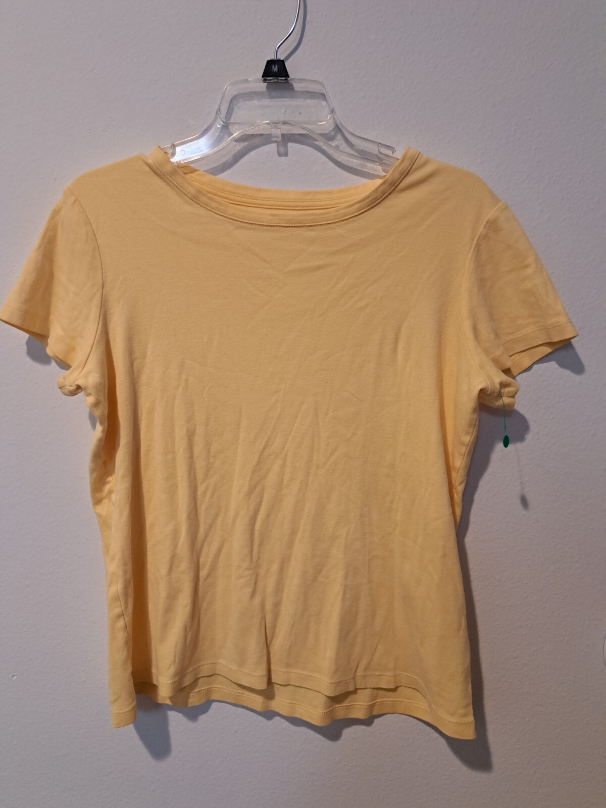 Lands End Soft Classic Yellow Womens T-Shirt in Large Size