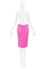 VINTAGE VERSACE PINK PENCIL SKIRT 2002