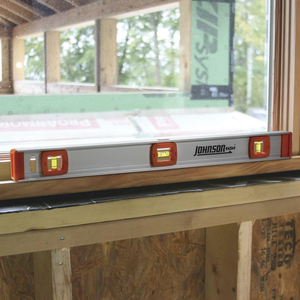 24" Johnson Aluminum I-Beam Level 3 Vial Horizonal & Vertical Ruled Top Read - Image 3 of 4