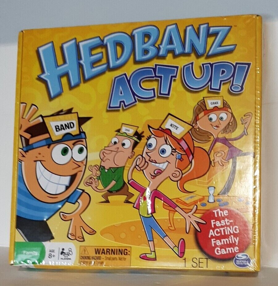 Hedbanz Act Up The Fast Acting Family Board Game Spin Master Games New