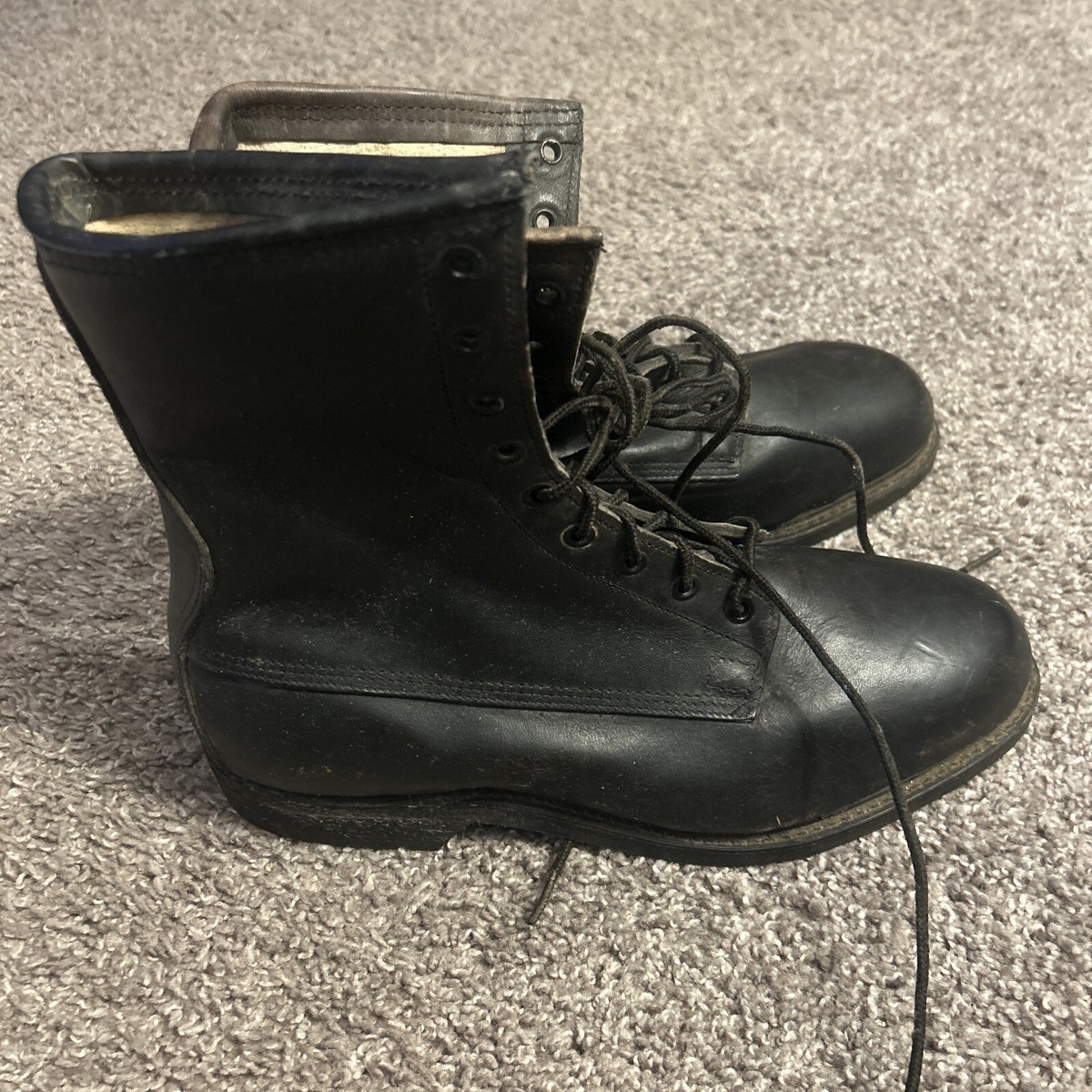 Vintage Cove Shoe Company Boots Men 8 Leather Military/ Work Steel