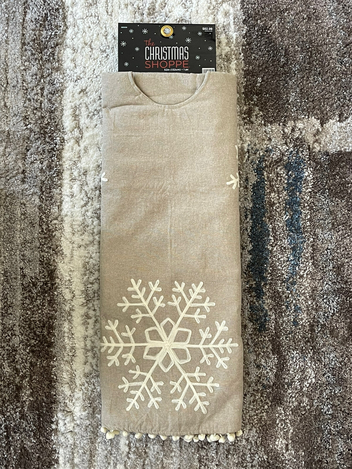 The Christmas Shoppe 52in Brown And White Snowflake Christmas Tree