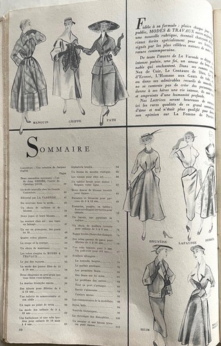 Modes et Travaux n° 628 Avril 1953 revue ancienne Couture + supplément Broderie - Picture 4 of 10