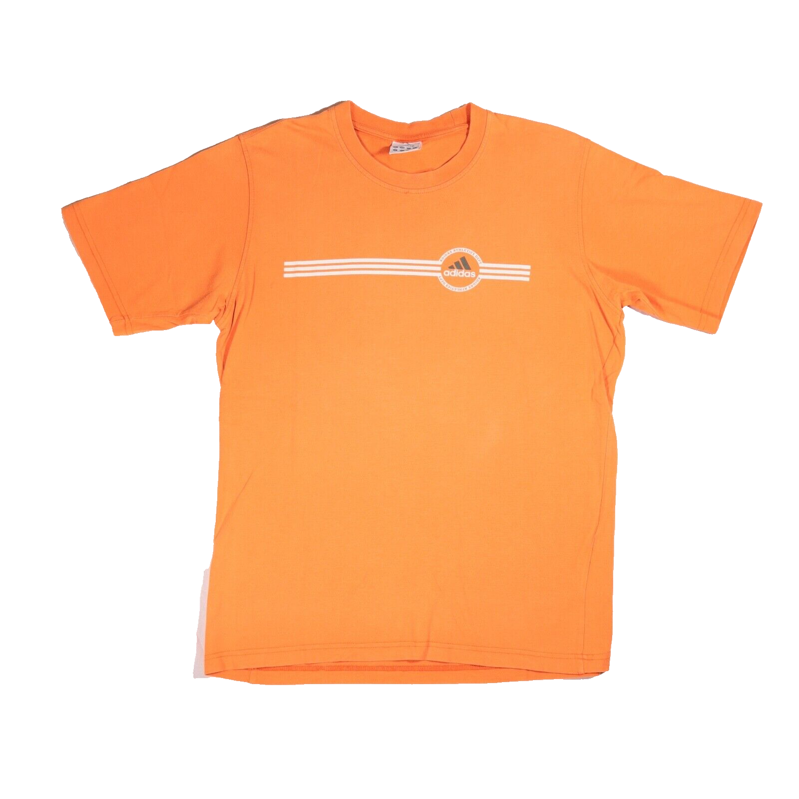 Adidas T-Shirt Men's Medium Orange Athletics Department Vintage 2005 Vibrant