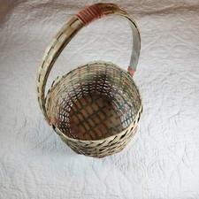 Vintage Pastel Wicker Garden Easter Egg Basket