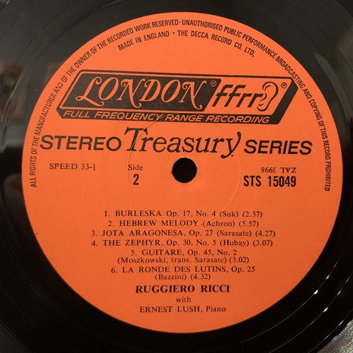 RUGGIERO RICCI violin - Virtuoso Showpieces - Lush - LONDON ST LP.. - Picture 4 of 4