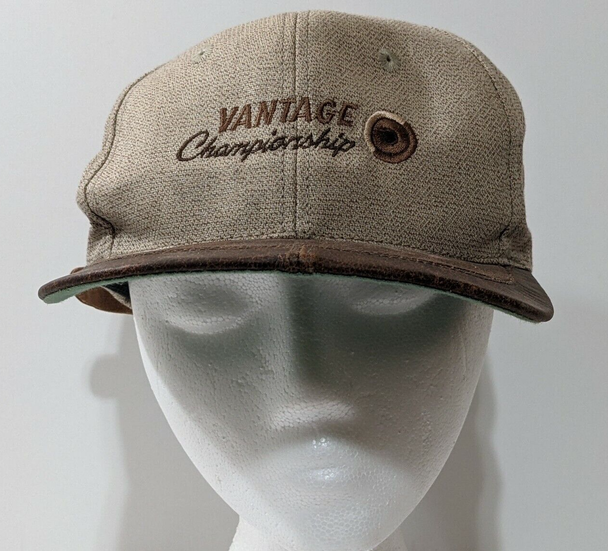 Vantage Championship Nike Golf Leather Bill Strapback Hat Cap
