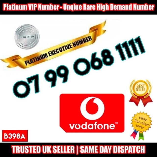 Platinum Number Golden Number VIP SIM - 07 99 068 1111 - Rare Numbers - B398A
