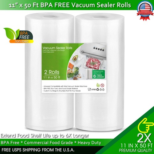 Vacuum Sealer Bags Rolls Jumbo 4Mil Food Saver Bag 8"x50' 11"x50' 8"x20' 11"x20' - Picture 12 of 21