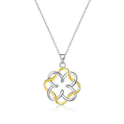 925 Sterling Silver Gold Plated Lucky Irish Celtic Knot Pendant ...