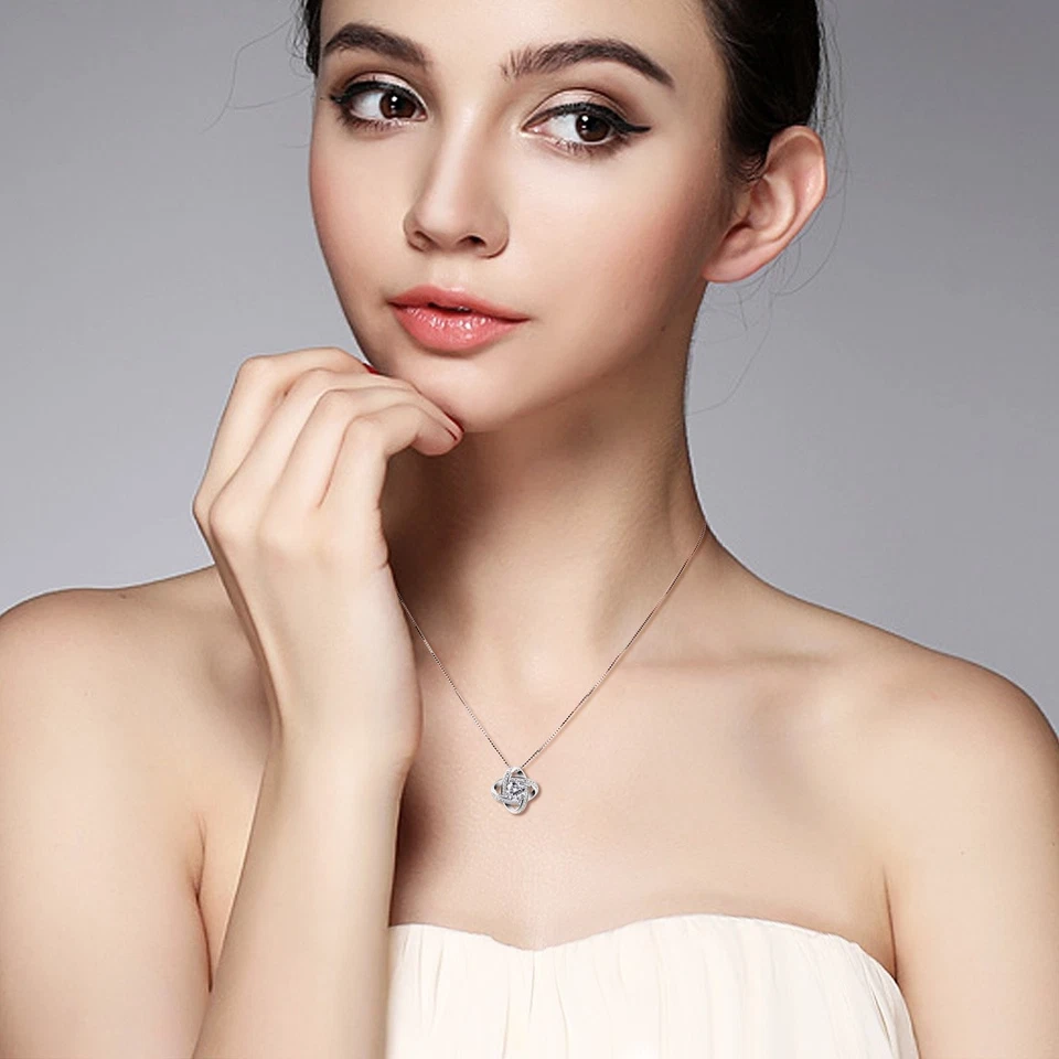 Collar Mujer Plata de Ley 925 Colgante - Zirconita Cúbica - Imagen 4 de 4