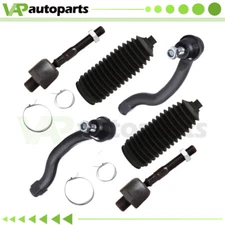 6x Rack and Pinion Bellow Tie Rod End For 2008-2012 HONDA ACCORD Suspension Kit