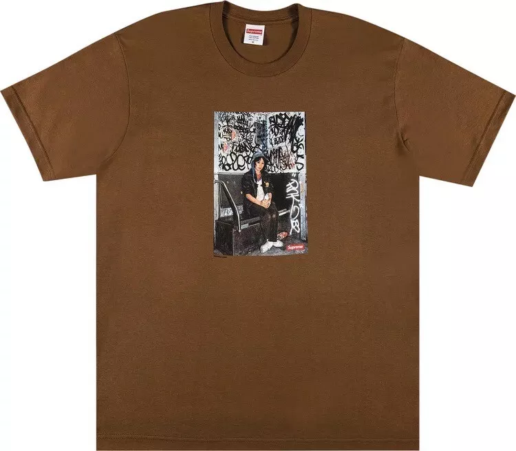 Neuf Supreme Supreme Lady rose tee marron petit FW21 100 % authentique