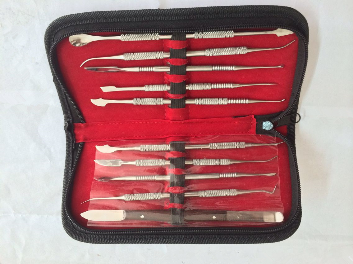 1set Dental Lab New Stainless Steel Kit Wax Carving Tool Set Lab