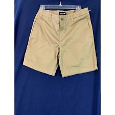 Lands' End Girls Khaki Uniform Shorts Size 16 Adjustable Waist Bermuda Style