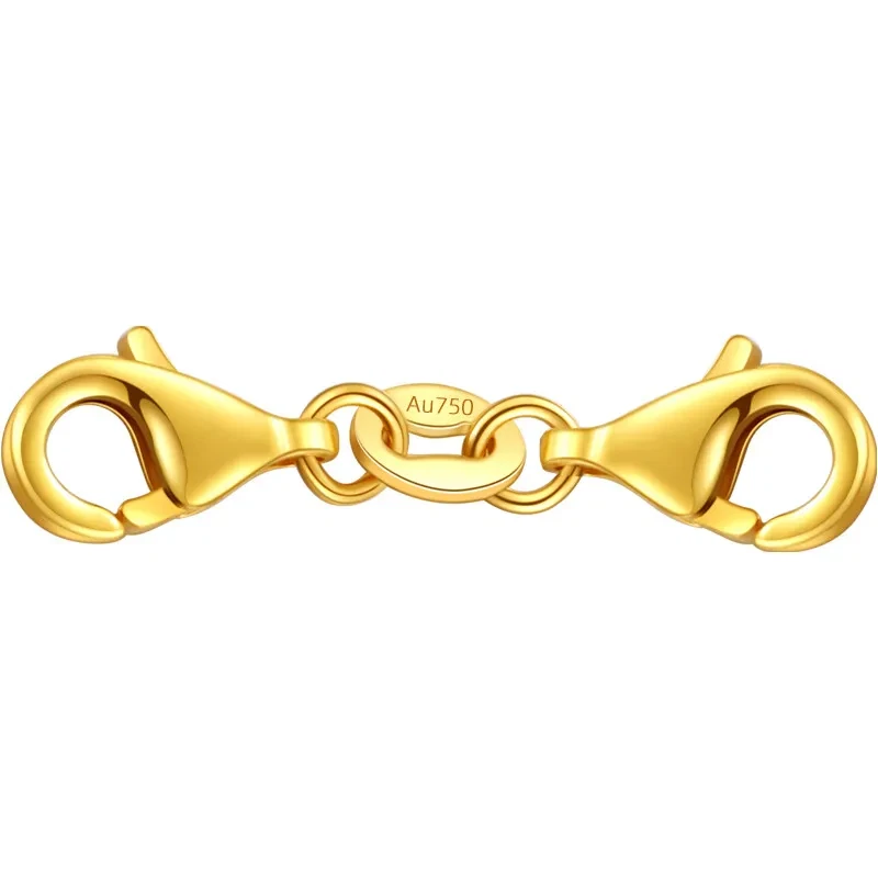Pure Au750 18K Yellow Gold Lobster Clasp Extend Connector Diy For Chain 0.24in H - Image 3 of 4