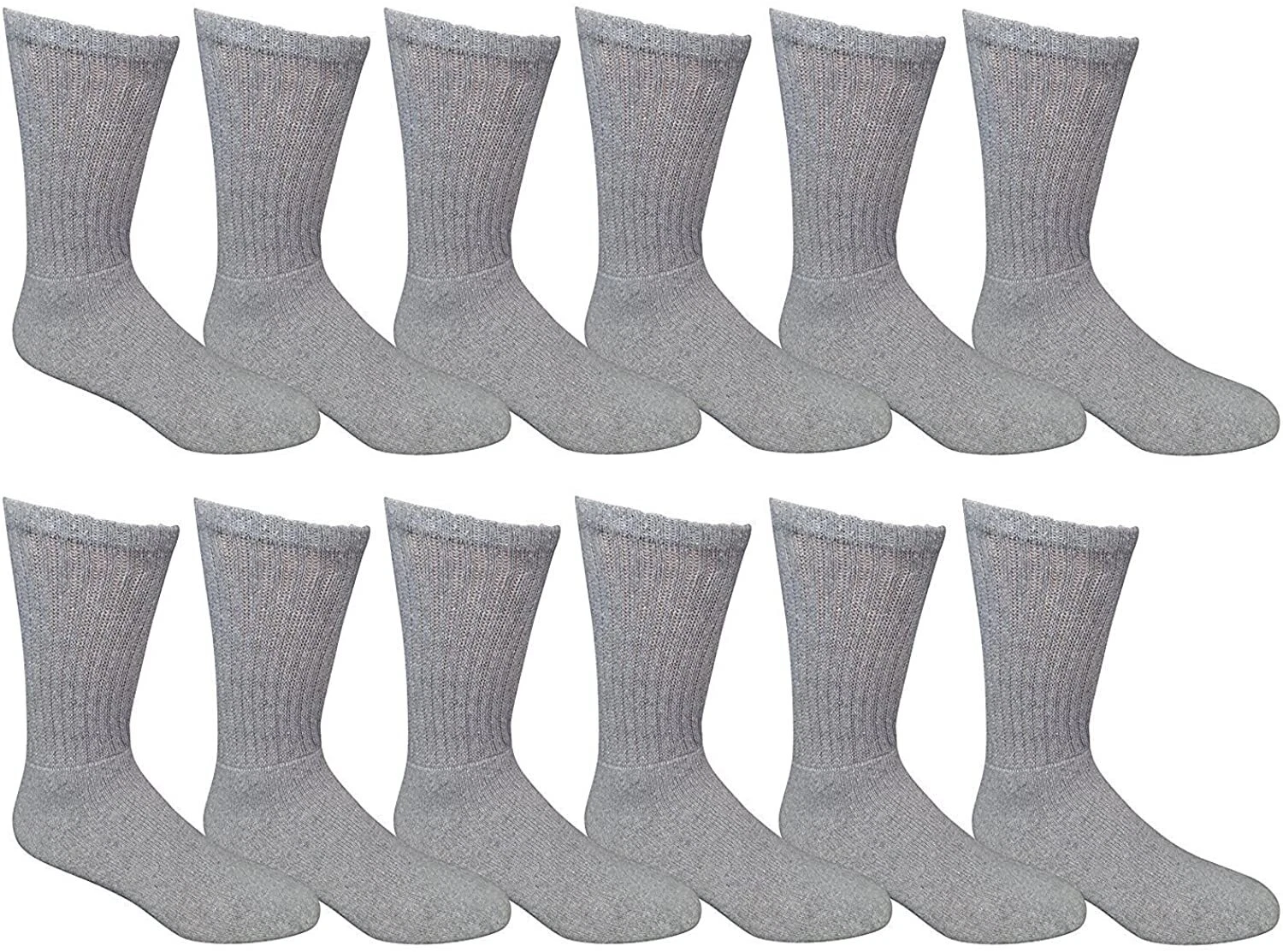 12 Units of Men's Premium Cotton Crew Socks Gray Size 10-13 - Crew Socks
Opens in a new window or ta