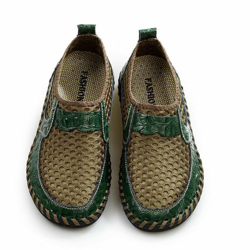 Men's Driving Slip on Loafers Flats Mesh Breathable Comfort Casual Boat Shoes - Picture 6 of 16