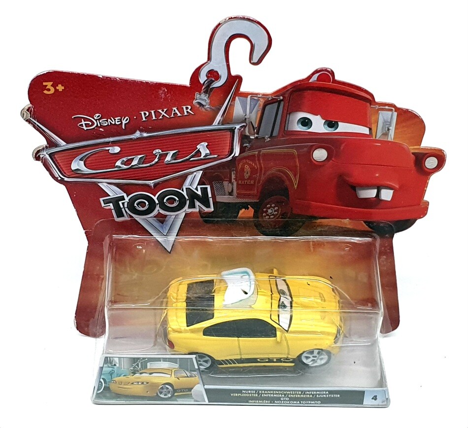 Mattel Disney Pixar Cars P7227 #4 - Nurse GTO - Yellow | eBay