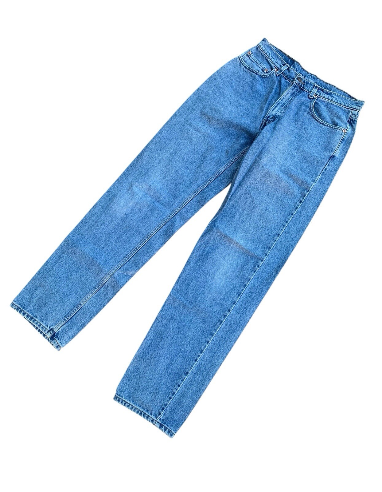 Vintage Levi’s 550 Relaxed Fit Light Blue Stonewashed Denim Jeans Size 34x36”
