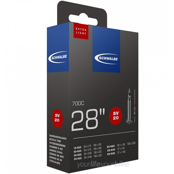 "Schwalbe Sv 20 Schlauch 28\" Rennrad 65G 18-25Mm Fixie Gravel Bike 18/25-622 700C"-image