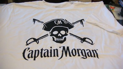 Captain morgan rum T- shirt new captain morgan white rum  ~ ~ SIZE  M  T- SHIRT
