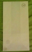 Spucktüte puke-bag weiß / grau Lufthansa