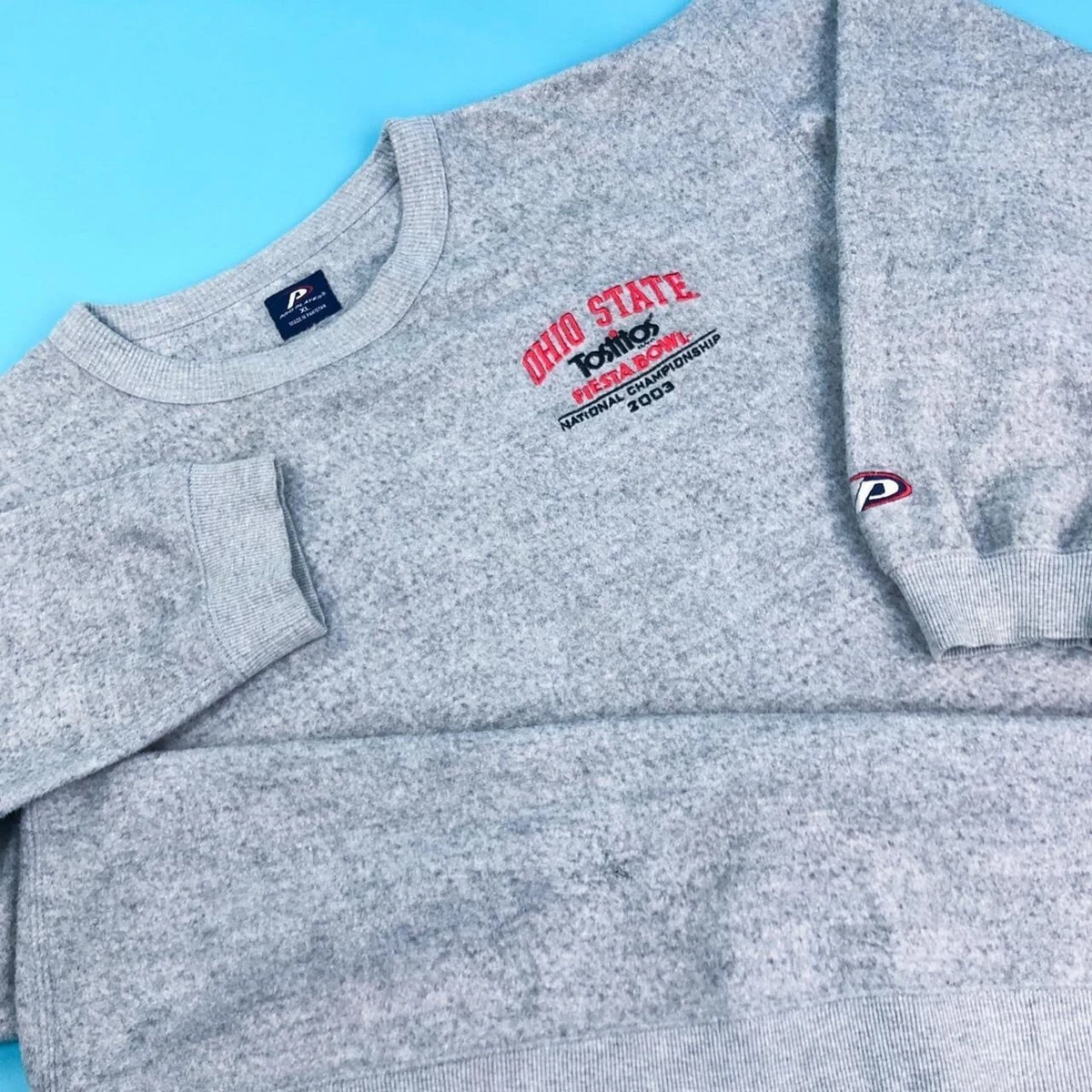Vintage 2003 Ohio State Fiesta Bowl Embroidered Sweatshirt Grey