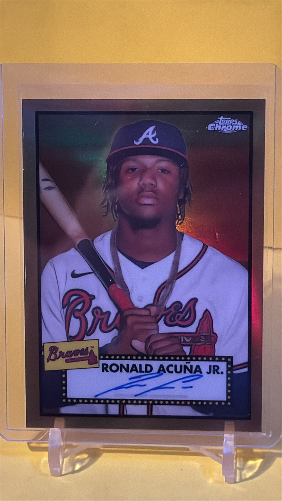 2021 Topps Chrome Baseball Platinum Anniversary Edition Ronald Acuna Jr Auto