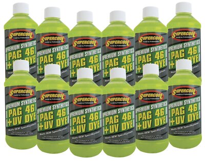 TSI Supercool P468D12CP PAG 46Viscosity Plus UV Dye Oil  8 oz 12 Pack
