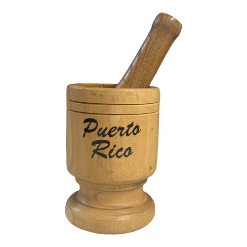Wooden Mortar Puerto Rico Small Pilon de Madera Mofongo